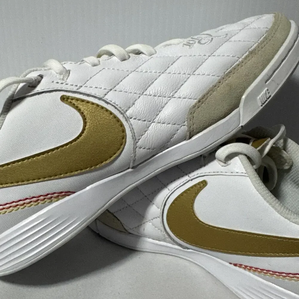 Nike Legend 7 Ronaldinho Indoor White Gold AQ2217-171 Mens 7.5 R10